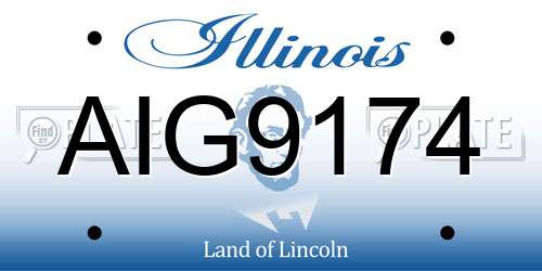 AIG9174 Illinois License Plate