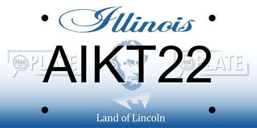 AIKT22 Illinois License Plate