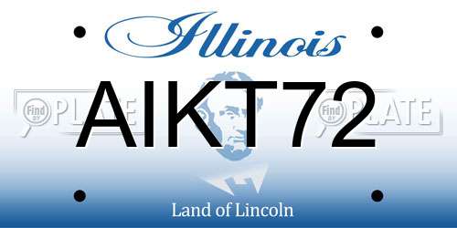 AIKT72 Illinois License Plate