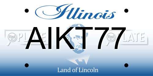 AIKT77 Illinois License Plate