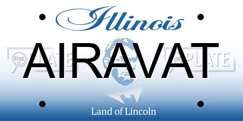 AIRAVAT Illinois License Plate