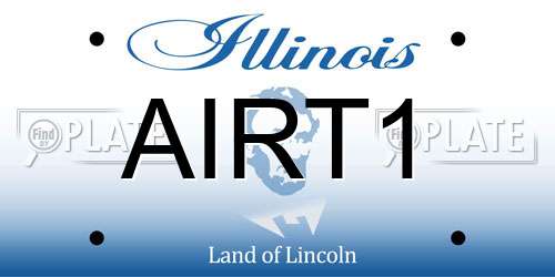 AIRT1 Illinois License Plate