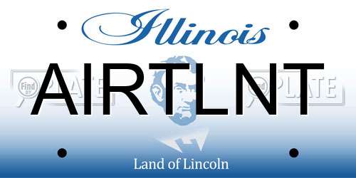 AIRTLNT Illinois License Plate