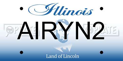 AIRYN2 Illinois License Plate