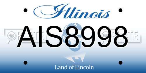 AIS8998 Illinois License Plate