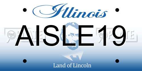 AISLE19 Illinois License Plate