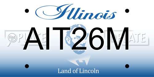 AIT26M Illinois License Plate