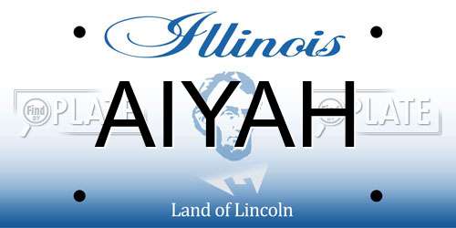 AIYAH Illinois License Plate