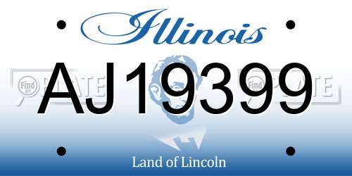 AJ19399 Illinois License Plate