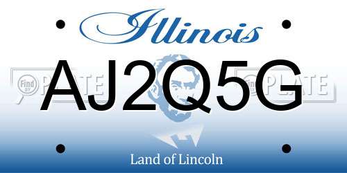 AJ2Q5G Illinois License Plate