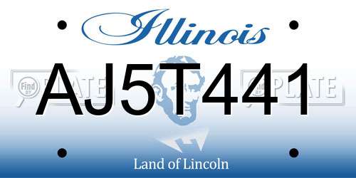 AJ5T441 Illinois License Plate