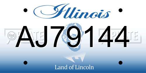 AJ79144 Illinois License Plate
