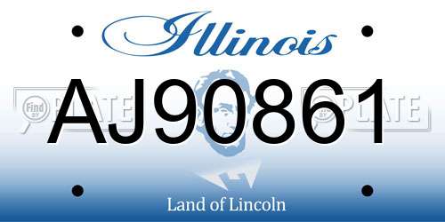 AJ90861 Illinois License Plate