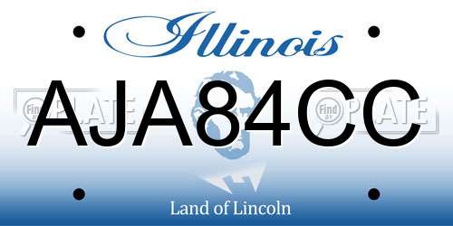 AJA84CC Illinois License Plate