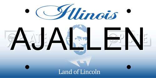 AJALLEN Illinois License Plate