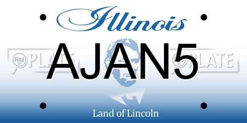 AJAN5 Illinois License Plate