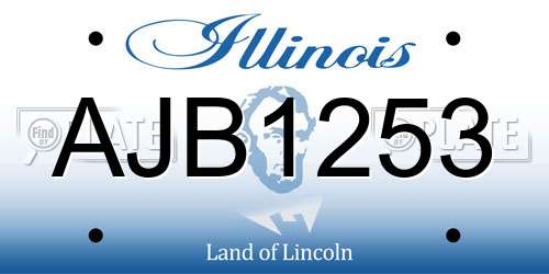 AJB1253 Illinois License Plate