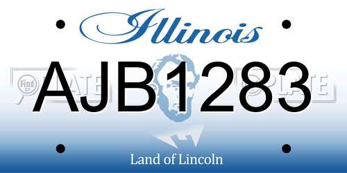AJB1283 Illinois License Plate