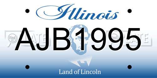 AJB1995 Illinois License Plate
