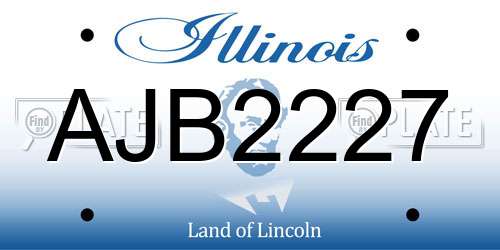 AJB2227 Illinois License Plate