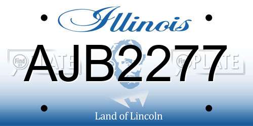 AJB2277 Illinois License Plate