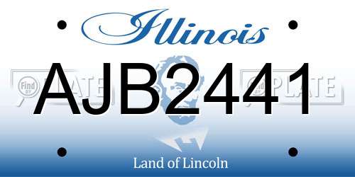 AJB2441 Illinois License Plate