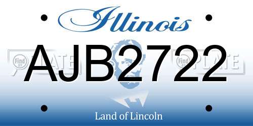 AJB2722 Illinois License Plate
