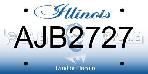 AJB2727 Illinois License Plate