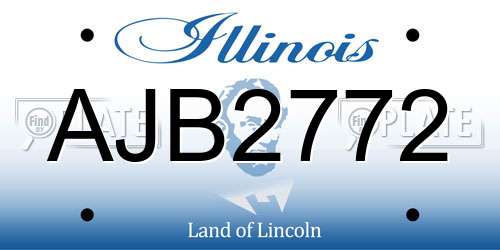 AJB2772 Illinois License Plate