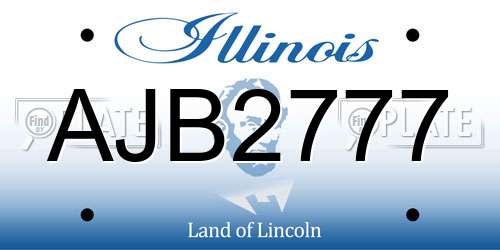 AJB2777 Illinois License Plate