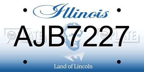AJB7227 Illinois License Plate