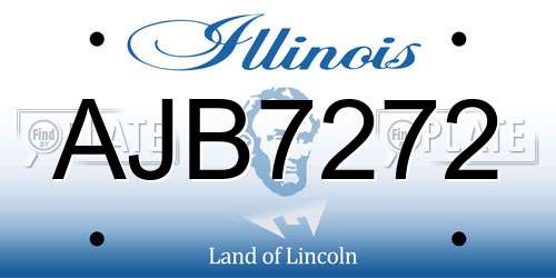 AJB7272 Illinois License Plate