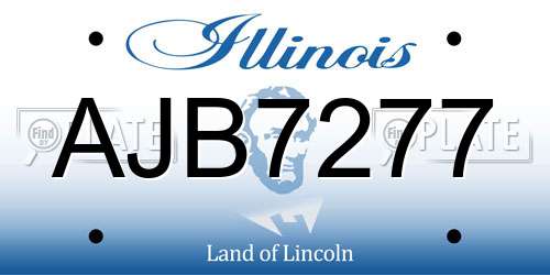 AJB7277 Illinois License Plate