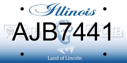 AJB7441 Illinois License Plate
