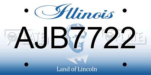 AJB7722 Illinois License Plate