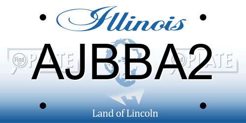 AJBBA2 Illinois License Plate