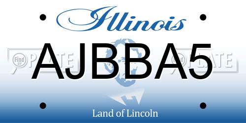 AJBBA5 Illinois License Plate