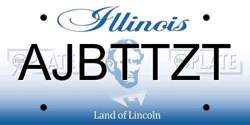 AJBTTZT Illinois License Plate