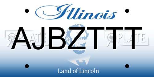 AJBZTTT Illinois License Plate