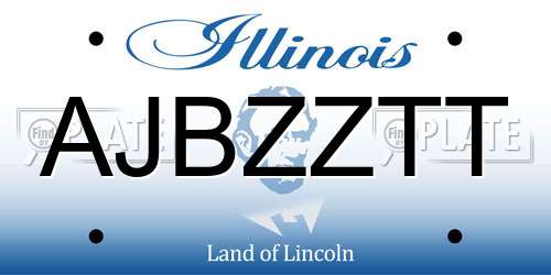 AJBZZTT Illinois License Plate