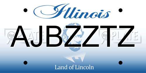 AJBZZTZ Illinois License Plate