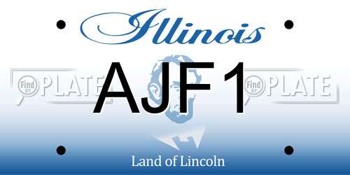 AJF1 Illinois License Plate