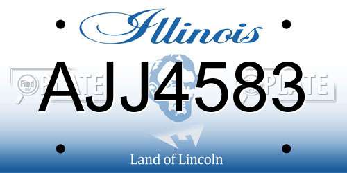 AJJ4583 Illinois License Plate