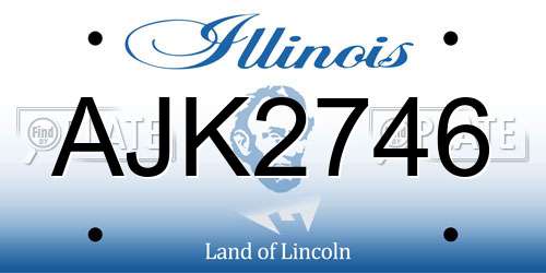AJK2746 Illinois License Plate