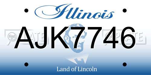 AJK7746 Illinois License Plate
