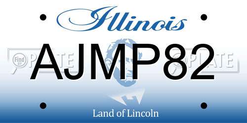 AJMP82 Illinois License Plate