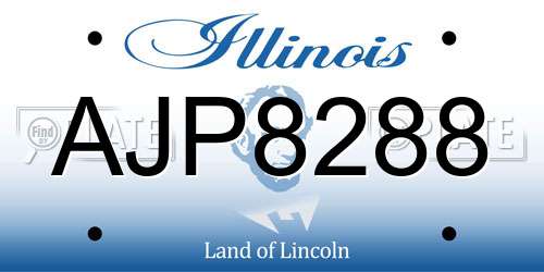 AJP8288 Illinois License Plate
