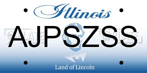 AJPSZSS Illinois License Plate