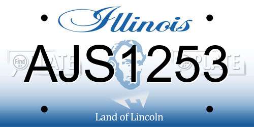 AJS1253 Illinois License Plate