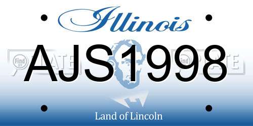 AJS1998 Illinois License Plate